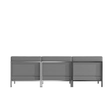Load image into Gallery viewer, Imagination 3 Piece Gray LeatherSoft Waiting Room Lounge Set - Reception Bench