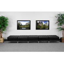 Load image into Gallery viewer, Imagination Black LeatherSoft Five Seat Bench