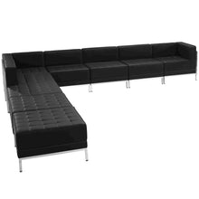 Load image into Gallery viewer, Imagination Black LeatherSoft Sectional Configuration, 9 Pieces