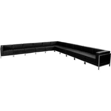 Load image into Gallery viewer, Imagination Black LeatherSoft Sectional Configuration, 11 Pieces