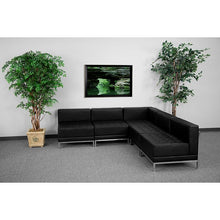 Load image into Gallery viewer, Imagination Black LeatherSoft Sectional Configuration, 5 Pieces
