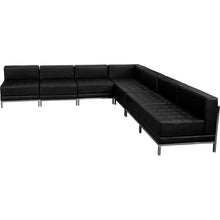 Load image into Gallery viewer, Imagination Black LeatherSoft Sectional Configuration, 7 Pieces