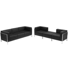Load image into Gallery viewer, Imagination Black LeatherSoft Sofa & Lounge Chair Set, 4 Pieces