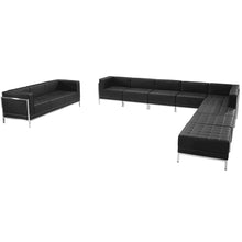 Load image into Gallery viewer, Imagination Black LeatherSoft Sectional & Sofa Set, 10 Pieces