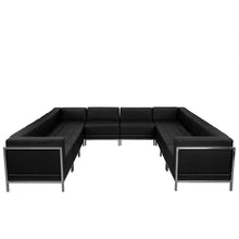 Load image into Gallery viewer, Imagination Black LeatherSoft U-Shape Sectional Configuration, 10 Pieces