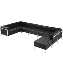 Load image into Gallery viewer, Imagination Black LeatherSoft U-Shape Sectional Configuration, 7 Pieces