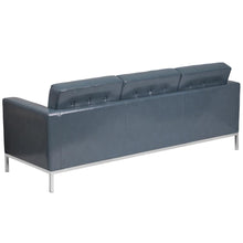 Load image into Gallery viewer, Lacey Contemporary Gray LeatherSoft Sofa with Stainless Steel Frame