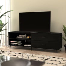 Load image into Gallery viewer, 65" TV Stand for up to 60" TV's with Shelf and Storage Drawers, Black