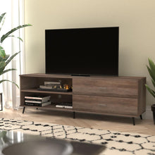 Load image into Gallery viewer, 65" TV Stand for up to 60" TV's with Shelf and Storage Drawers, Walnut