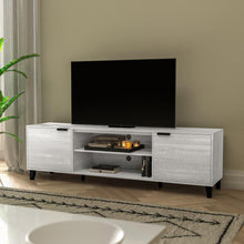 Load image into Gallery viewer, 70" TV Stand for up to 60" TV's with Shelves and Dual Storage Compartments, Gray