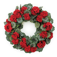 Load image into Gallery viewer, Geranium Floral Wreath 24"D