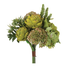Load image into Gallery viewer, Mixed Hydrangea & Artichoke Floral Bundle