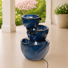 Load image into Gallery viewer, Modern Tiered Ceramic Fountain 22"H