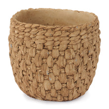 Load image into Gallery viewer, Woven Texture Cement Planter 7"D