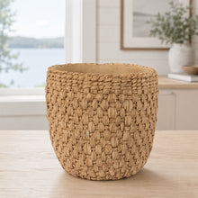 Load image into Gallery viewer, Woven Texture Cement Planter 10.5"D
