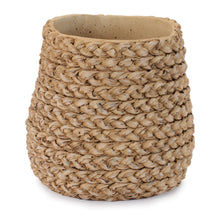 Load image into Gallery viewer, Braided Weave Cement Vase 7"D