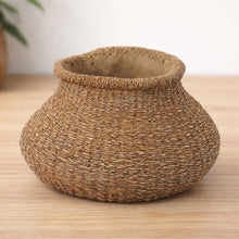 Load image into Gallery viewer, Braided Weave Cement Vase 10"D