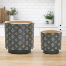 Load image into Gallery viewer, Mini Floral Pattern Planter (Set of 2)