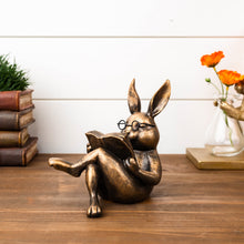 Load image into Gallery viewer, Reading Rabbit Figurine 5.25"H