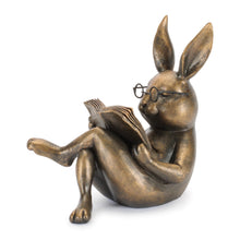 Load image into Gallery viewer, Reading Rabbit Figurine 5.25"H