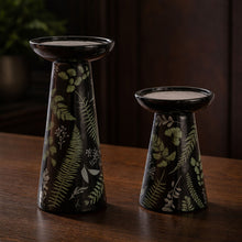 Load image into Gallery viewer, Ceramic Botanical Print Candle Holders (Set of 2)