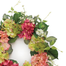 Load image into Gallery viewer, Hydrangea Floral Wreath 22 Inch