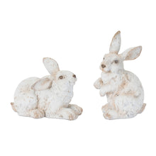 Load image into Gallery viewer, Distressed Rabbit Figurine (Set fo 2)
