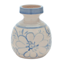 Load image into Gallery viewer, Floral Stoneware Vase 7"H