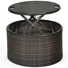 Load image into Gallery viewer, Patio Round Daybed Rattan Furniture Sets with Canopy