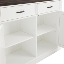 Load image into Gallery viewer, Clifton Kitchen Island W/Camille Stools Distressed White/Black - Kitchen Island & 2 Stools