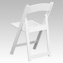 Load image into Gallery viewer, 2 Pack HERCULES Series 1000 lb. Capacity White Resin Folding Chair with Slatted Seat