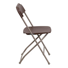 Load image into Gallery viewer, Plastic Folding Chair Brown - 2 Pack 650LB Weight Capacity