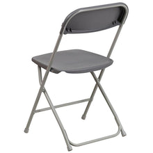 Load image into Gallery viewer, Plastic Folding Chair Grey - 2 Pack 650LB Weight Capacity