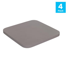 Load image into Gallery viewer, Perry Set of 4 Poly Resin Wood Seat with Rounded Edges for Colorful Metal Chairs and Stools in Gray