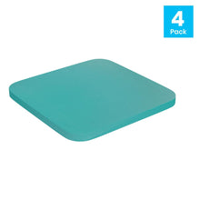 Load image into Gallery viewer, Perry Set of 4 Poly Resin Wood Seat with Rounded Edges for Colorful Metal Chairs and Stools in Mint