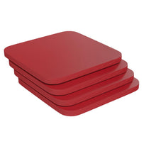 Load image into Gallery viewer, Perry Set of 4 Poly Resin Wood Seat with Rounded Edges for Colorful Metal Chairs and Stools in Red