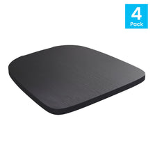 Load image into Gallery viewer, Perry Poly Resin Wood Square Seat with Rounded Edges for Colorful Metal Barstools in Black