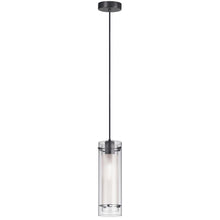Load image into Gallery viewer, 1LT Incandescent Pendant, MB with CLR/FR Glass