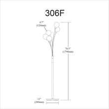 Load image into Gallery viewer, 5LT Incandescent Floor Lamp, SC,White Glass