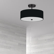 Load image into Gallery viewer, 3LT Semi-Flush MB, Black Shade