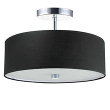 Load image into Gallery viewer, 3LT Incandescent Semi-Flush PC, Black Shade