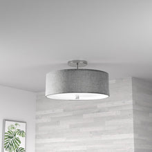 Load image into Gallery viewer, 3LT Incandescent Semi-Flush PC, Grey Shade