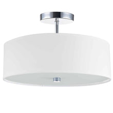 Load image into Gallery viewer, 3LT Incandescent Semi-Flush PC, White Shade