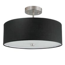 Load image into Gallery viewer, 3LT Incandescent Semi-Flush SC, Black Shade