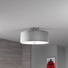 Load image into Gallery viewer, 3LT Incandescent Semi-Flush SC, Grey Shade