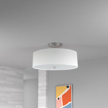 Load image into Gallery viewer, 3LT Incandescent Semi-Flush SC, White Shade