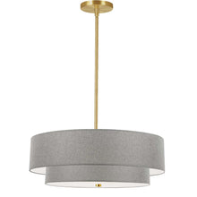 Load image into Gallery viewer, 4LT Incand 2 Tier Pendant, AGB, GRY Shade