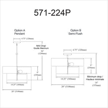 Load image into Gallery viewer, 4LT Incand 2 Tier Pendant, AGB, GRY Shade