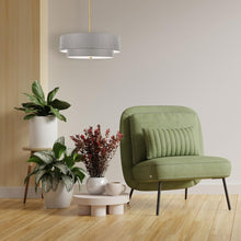 Load image into Gallery viewer, 4LT Incand 2 Tier Pendant, AGB, GRY Shade
