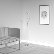 Load image into Gallery viewer, Mother & Son Floor Lamp, Satin Nickel Finish